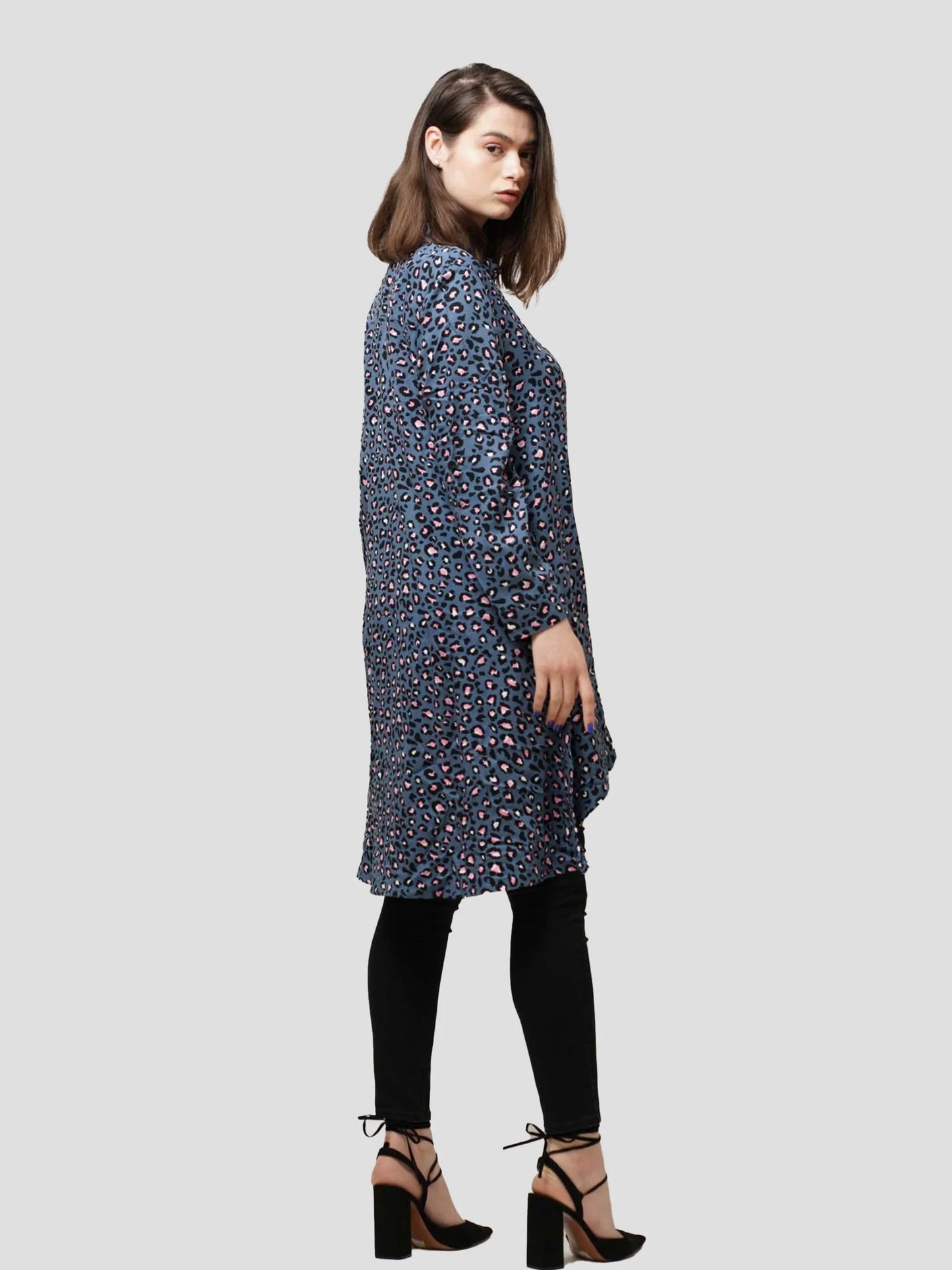 Women Animal Print Tunic Dress